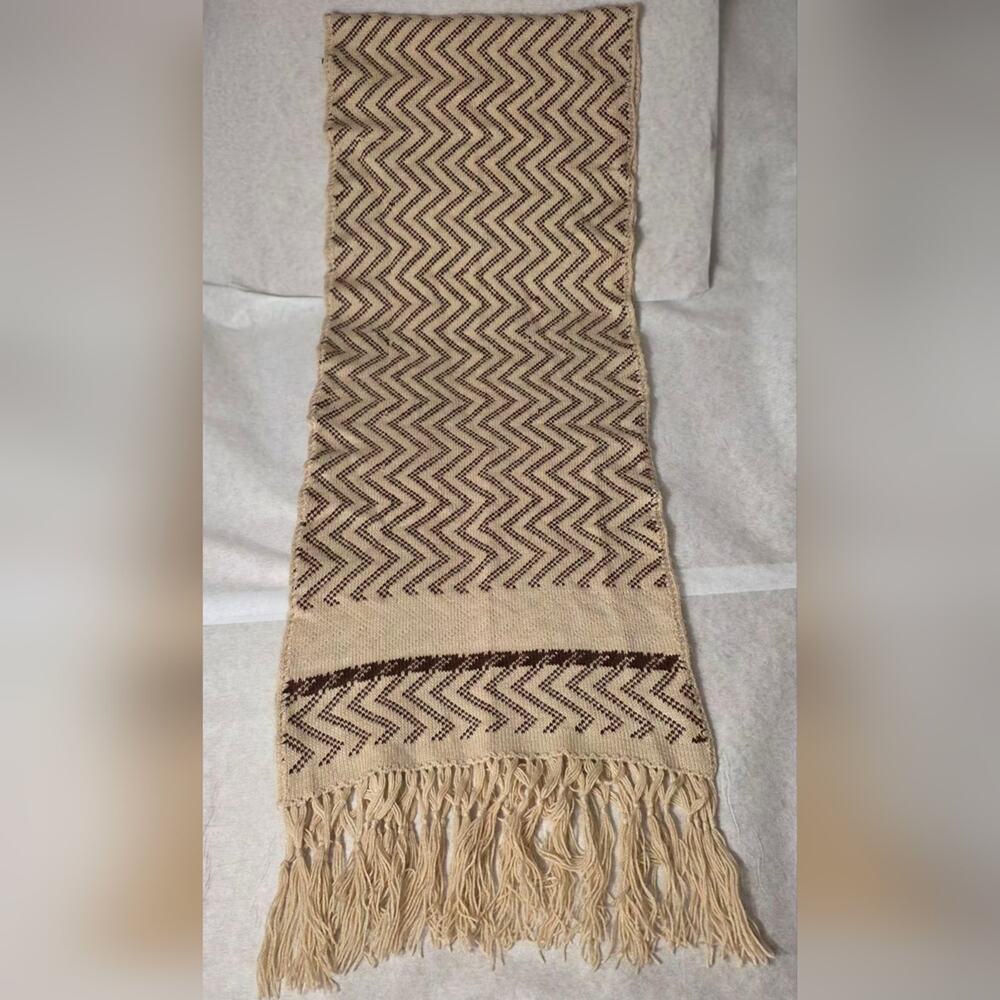 Scarf in Cream and Brown